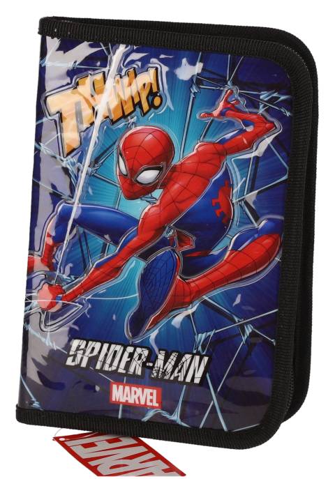 Penar 3D Spiderman Albastru cu 1 Fermoar si 2 Extensii Neechipat pentru Scoala